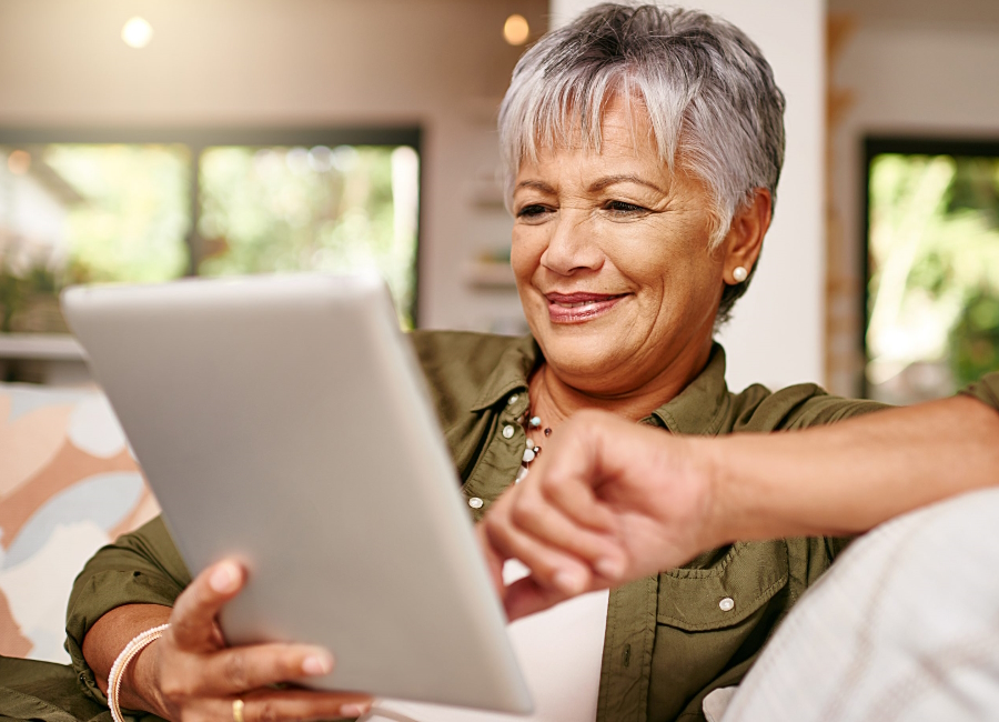 Other senior resources online with tablet Services hero