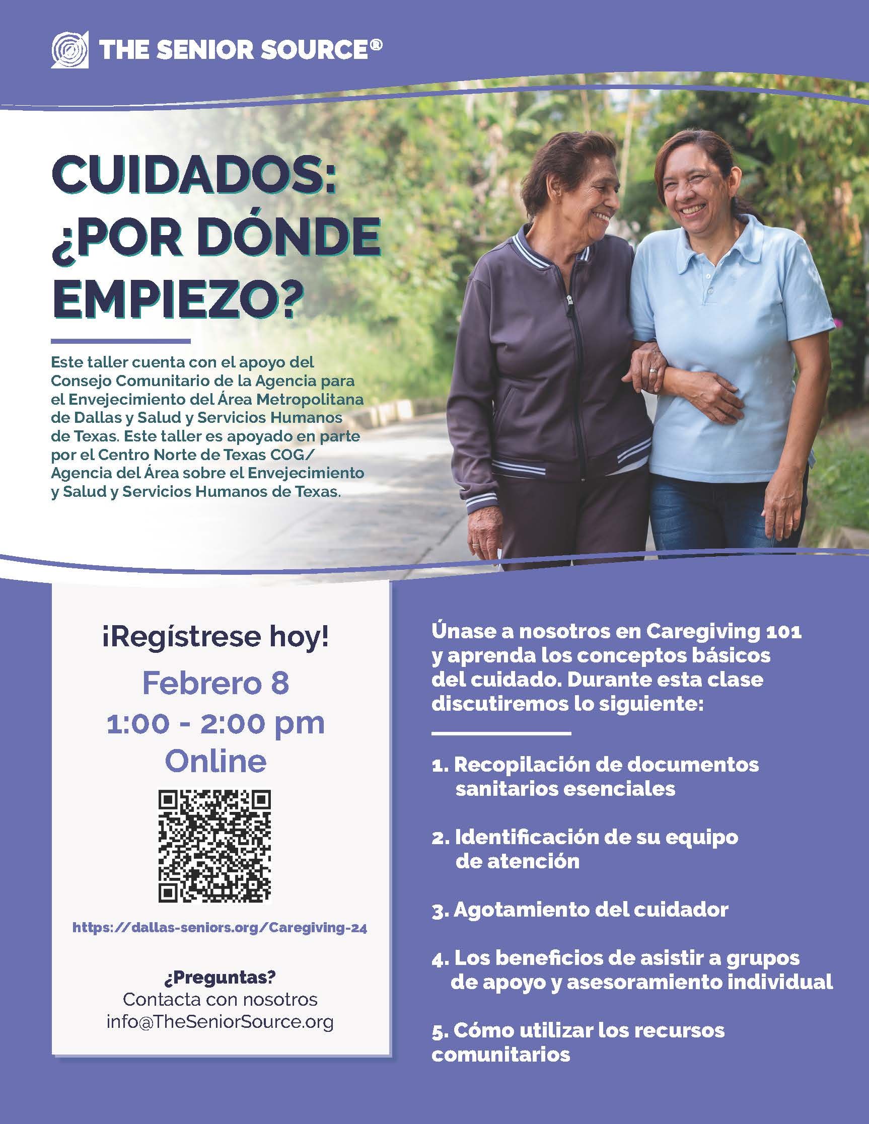 Caregiving WhereToStart Flyer Bilingual Page Spanish