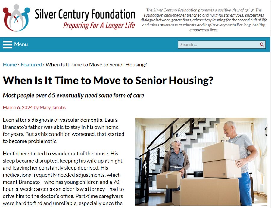 When Is It Time to Move to Senior Housing The Senior Source