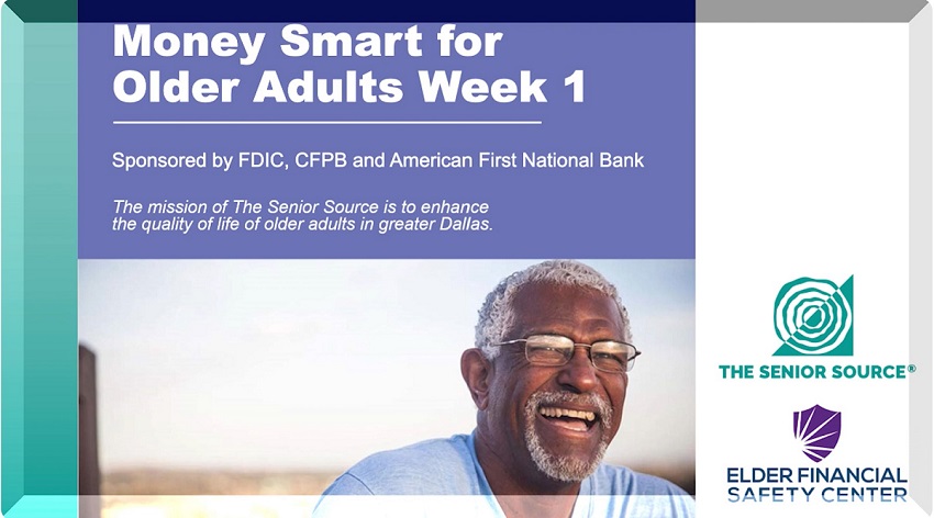 Money Smart for Older Adults Sept Session The Senior Source