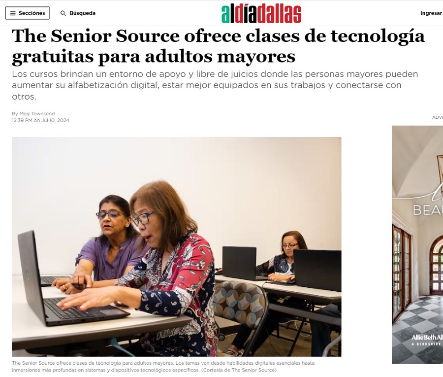 Al Dia Dallas Clases de Tecnologia The Senior Source