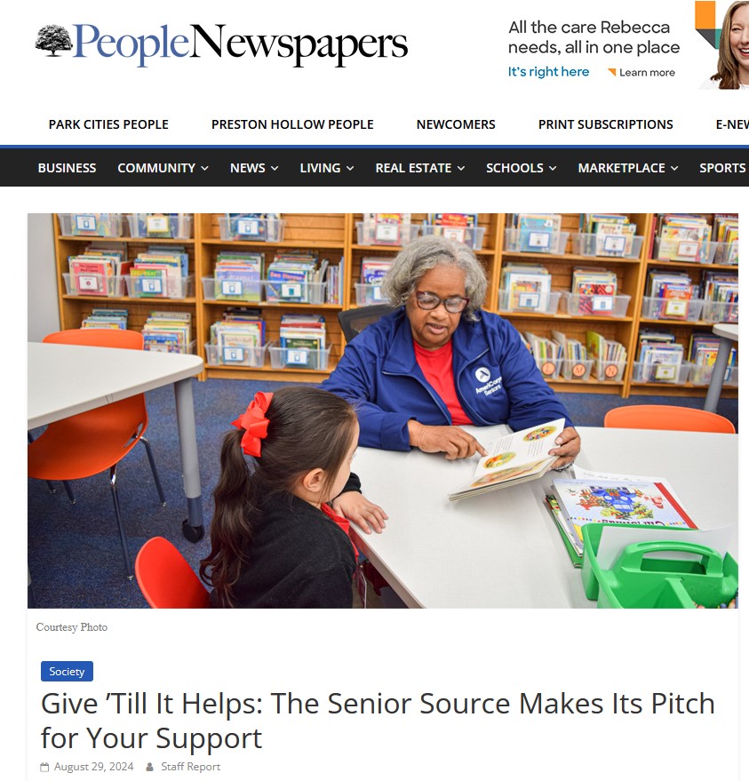 People Newspapers Give Till It Helps North Texas Giving Day The Senior Source