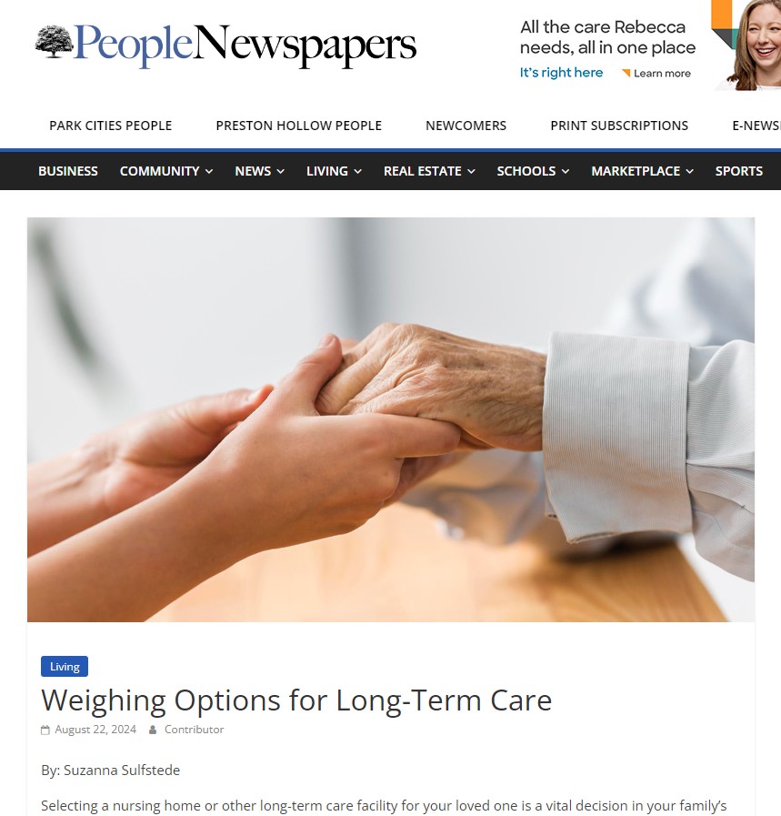 People Newspapers Weighing Options for Long Term Care The Senior Source