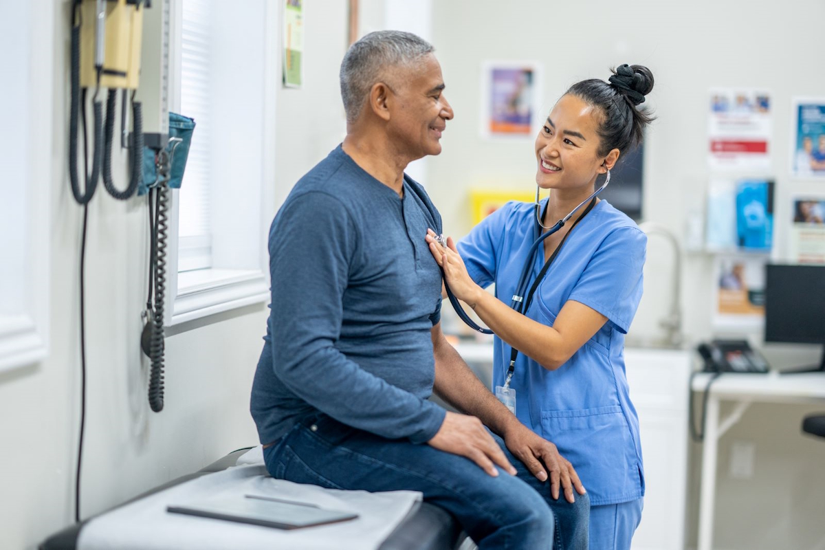 Texas state benefits doctor visit senior man