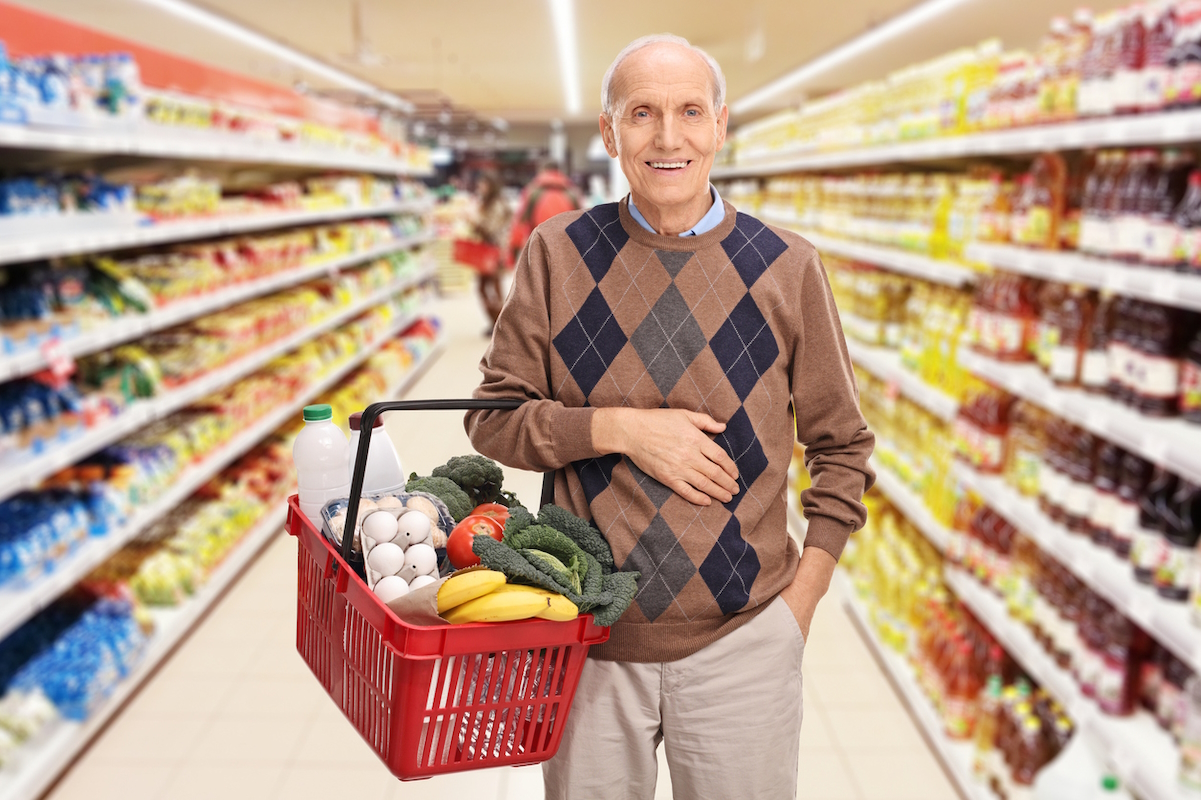 Texas state benefits food for senior man