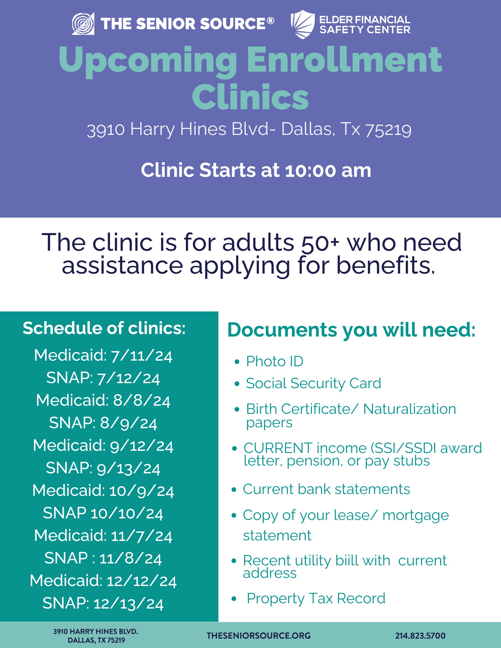 Benefits Enrollment Clinic Medicare