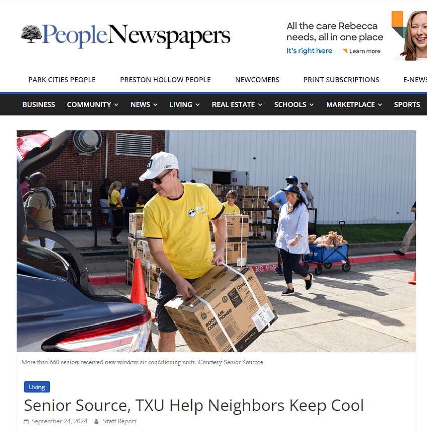 The Senior Source TXU Help Neighbors Keep Cool