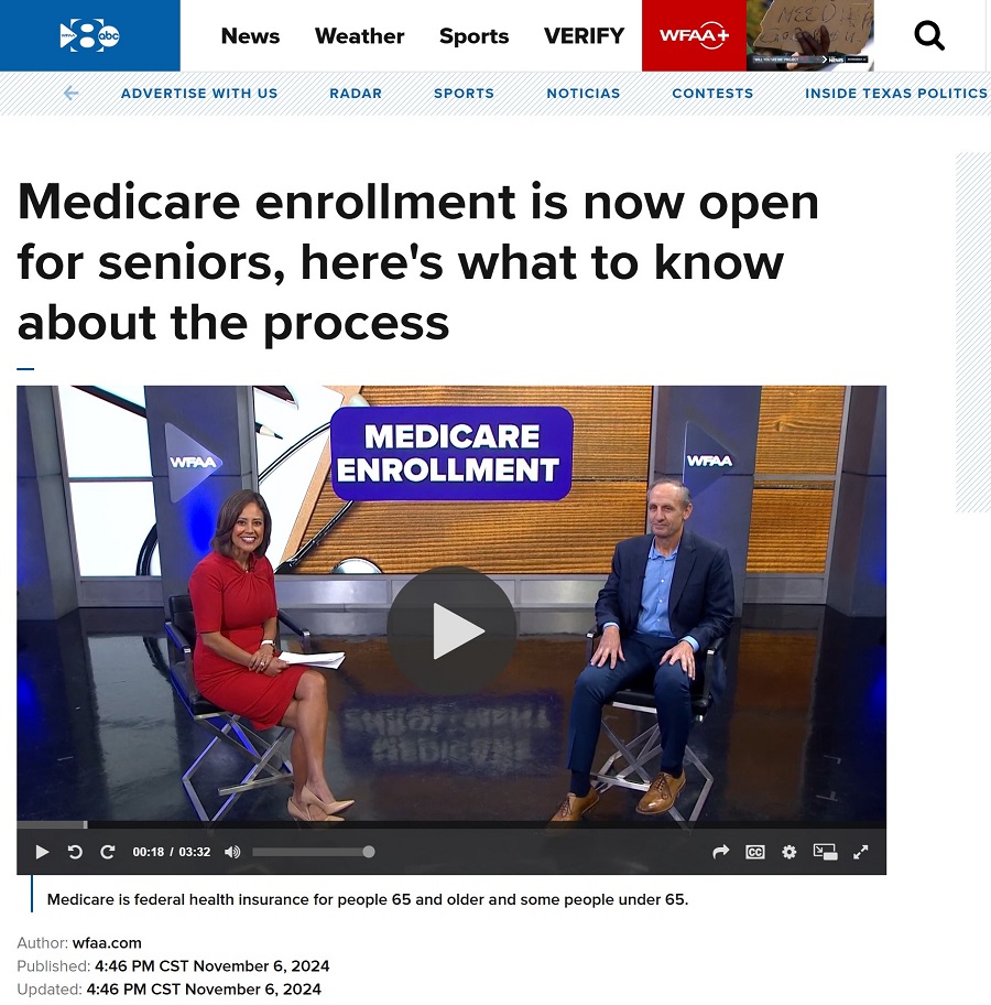 WFAA Medicare Enrollment Carl Burlbaw Internet